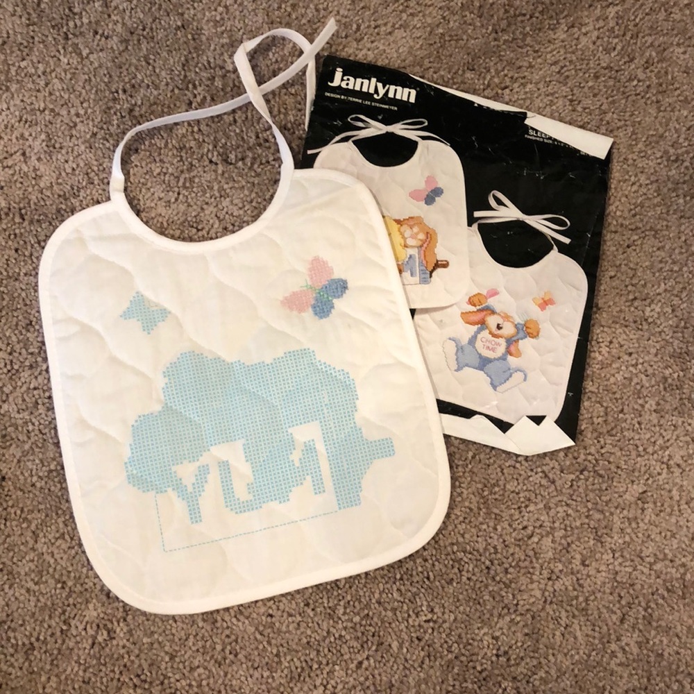 Cross Stitch Bib with Pattern